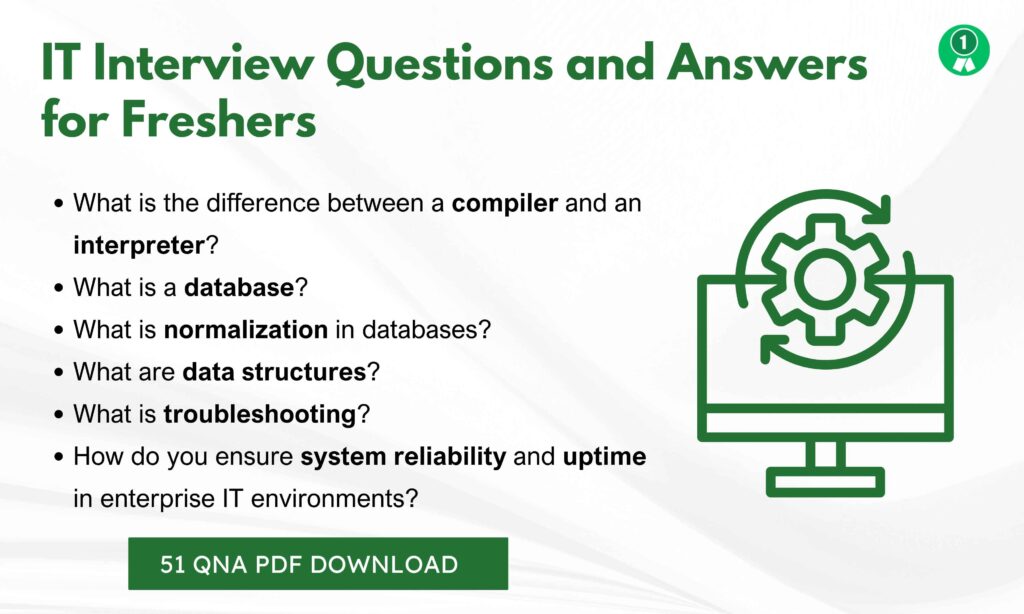 IT Interview Questions Freshers
