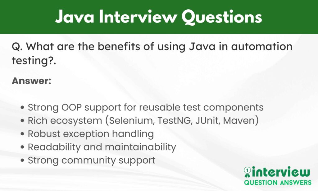 Java Interview Questions Answers