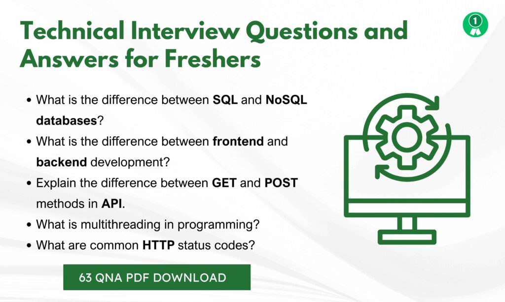 Technical Interview Questions Freshers