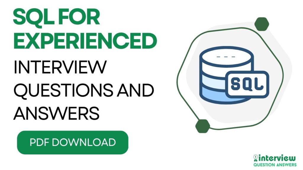 SQL Interview Questions for Experienced PDF
