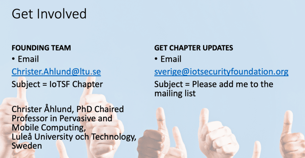 How to get involved in the formation of a Swedish Chapter