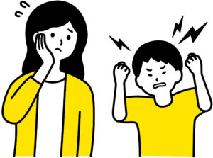 怒る子どもの画像