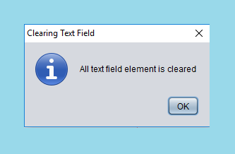 Clear Text Field Element using Java