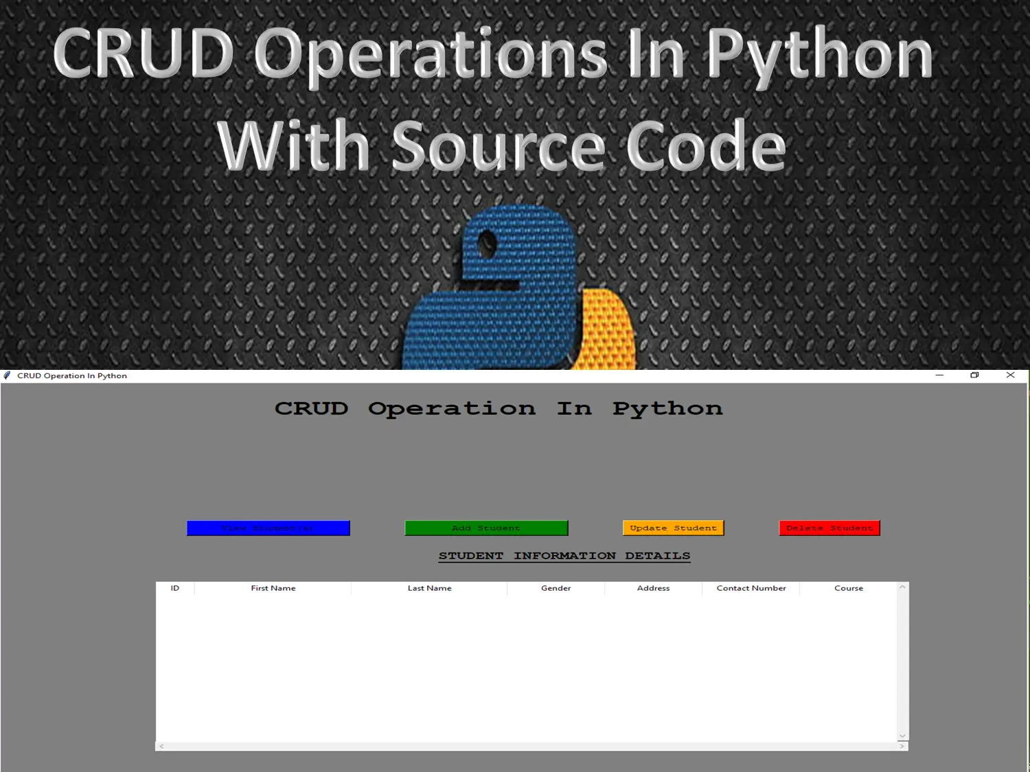 CRUD_Operations_In_Python_With_Source_Code_2020