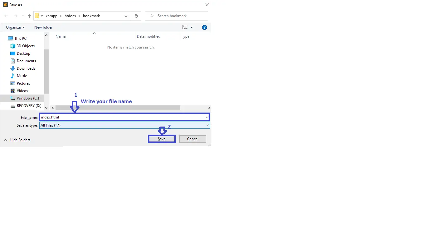 write index.html in your bookmark in javascript with source code