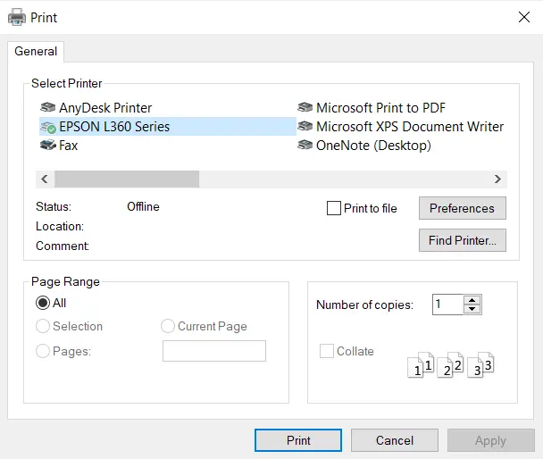 Print Dialog Box in VB.net Settings