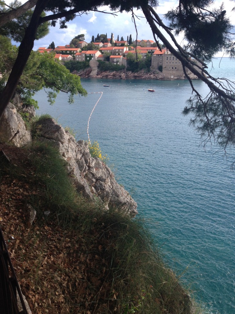 Sveti Stefan from Miločer Park.