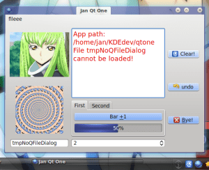 qtone-demo Screenshot from QtOne
