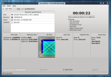 StressItOut running tests StressItOut running tests