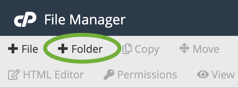 adding a folder in cpanel