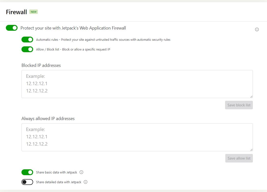 The plugin also lets you put specific IP addresses on an allowlist or blocklist. This can be useful if you want to limit who can access the dashboard.
