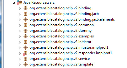 Figure 2. Create these packages within the NCIPCore project