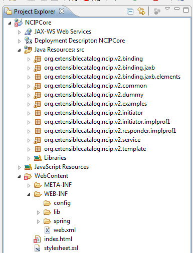 Figure 3. The NCIPCore project setup in Eclipse
