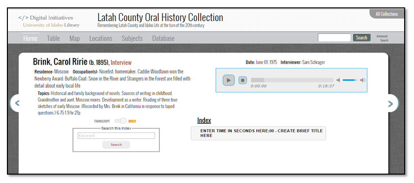 Screenshot of uncustomized xml file viewed in the test server.