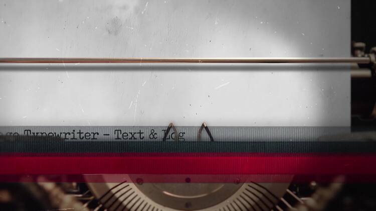 复古打字机 - 文本和徽标包AE视频模版