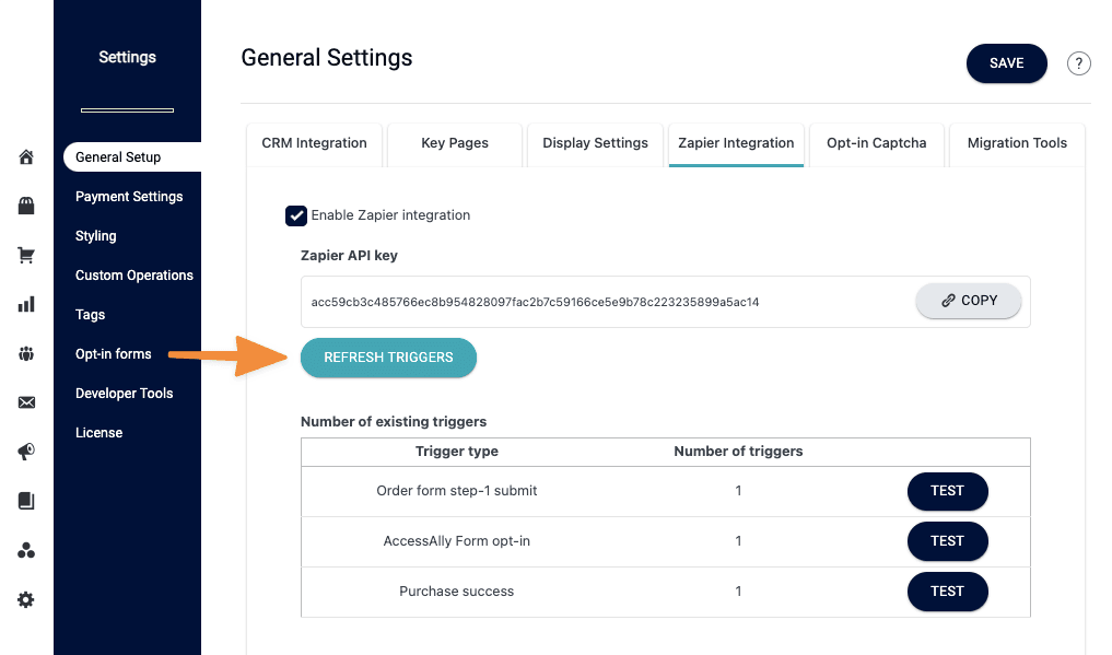Zap View in AccessAlly