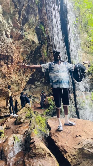 Khris Steven in water fall Khris Steven in water fall