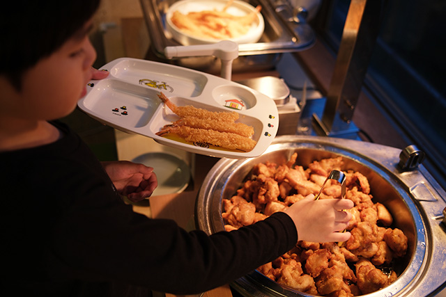夕食のビュッフェ│宿泊レポ/蓼科グランドホテル滝の湯(長野県/茅野市)