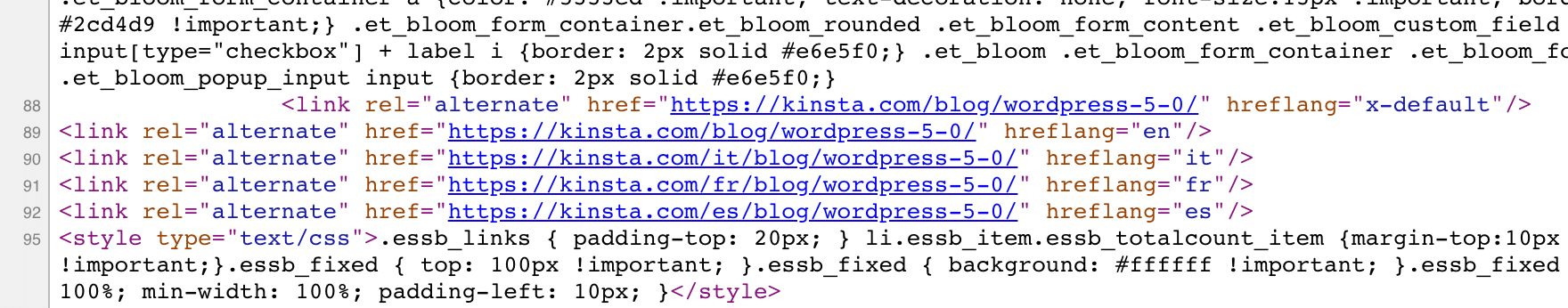 Tag hreflang su multisite