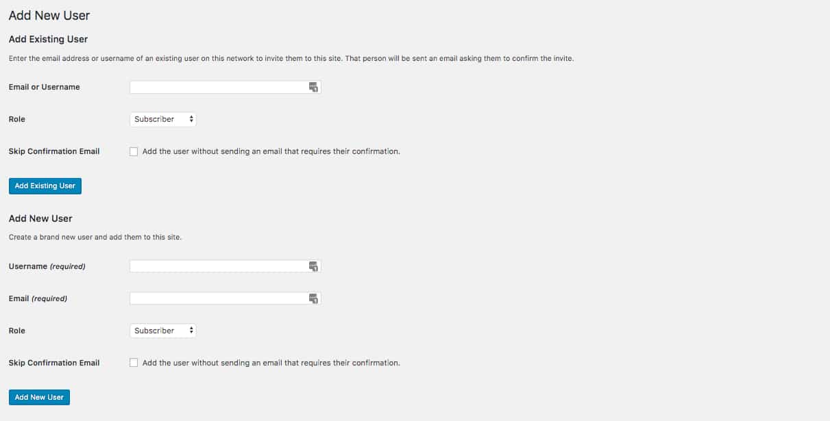 Adicionar um usuário como administrador do site