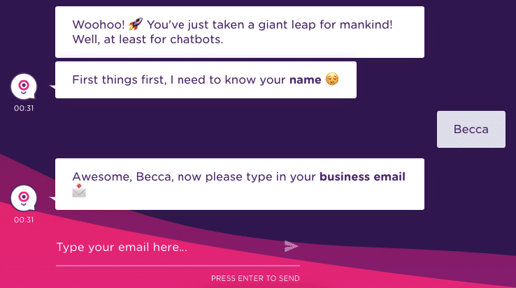O chatbot personaliza a experiência de navegação