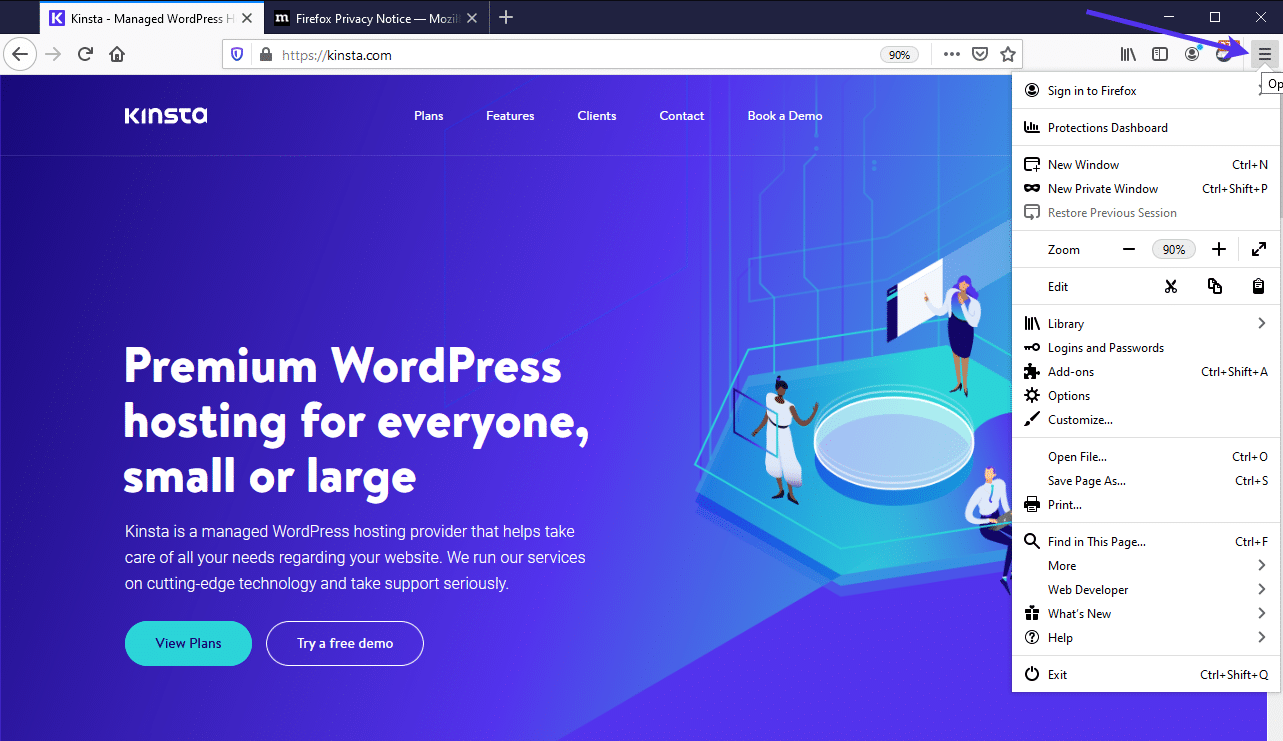 Vider le cache avec le navigateur Firefox
