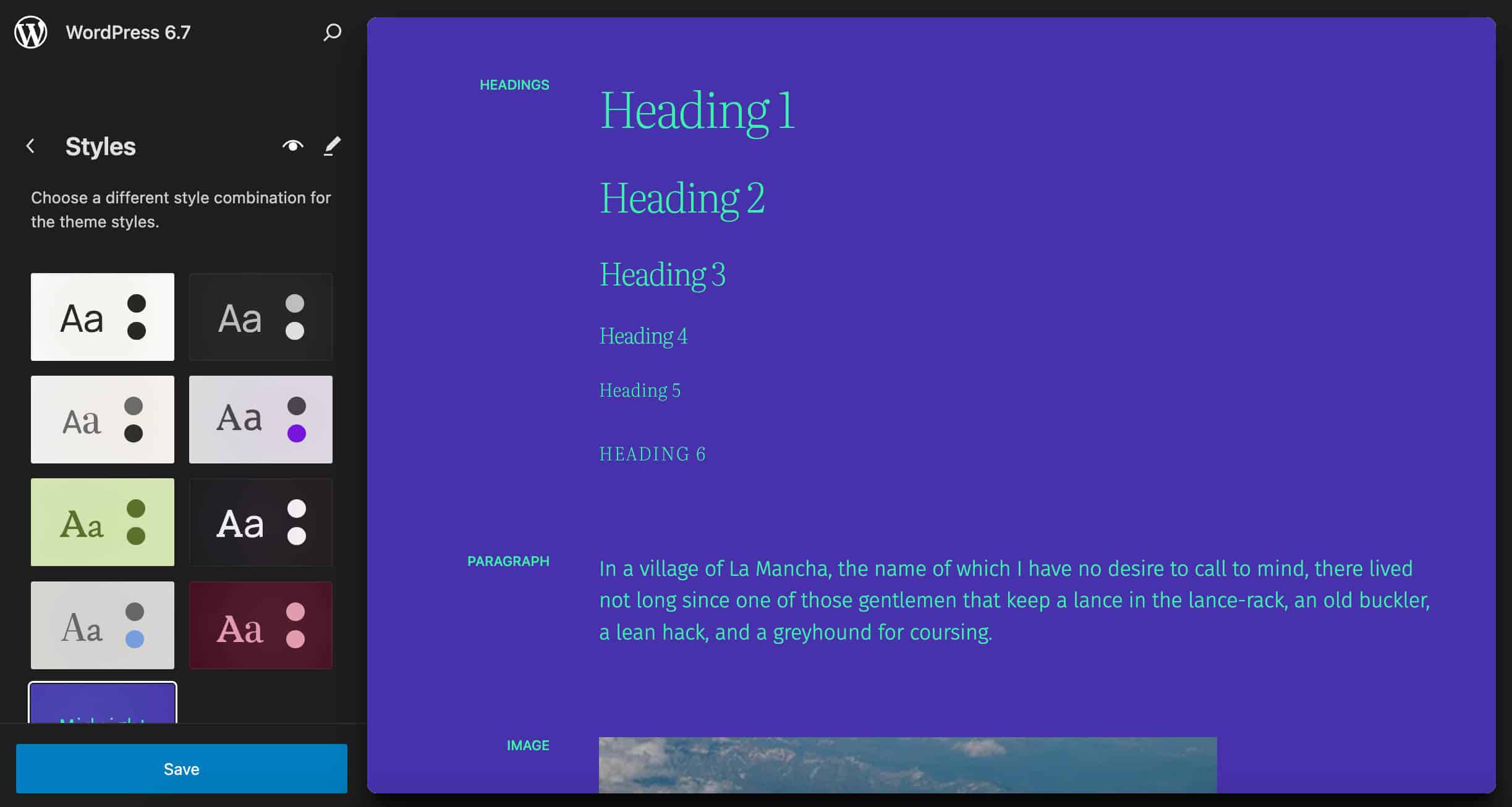 The Styles Panel in WordPress 6.7