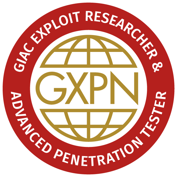 GIAC Exploit Researcher
and Advanced Penetration Tester