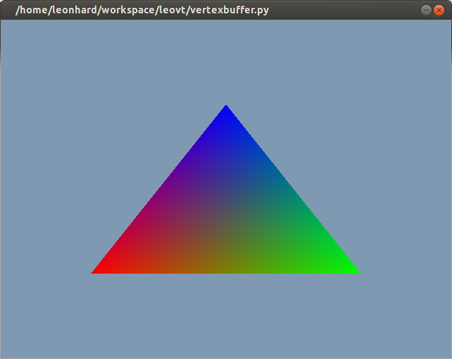 triangle in a program window