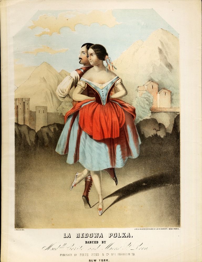 La Redowa Polka, sheet music published in New York, from the Lester S. Levy Collection of Sheet Music