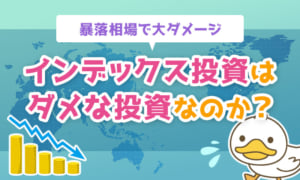 【暴落相場で大ダメージ】インデックス投資はダメな投資法なのか?