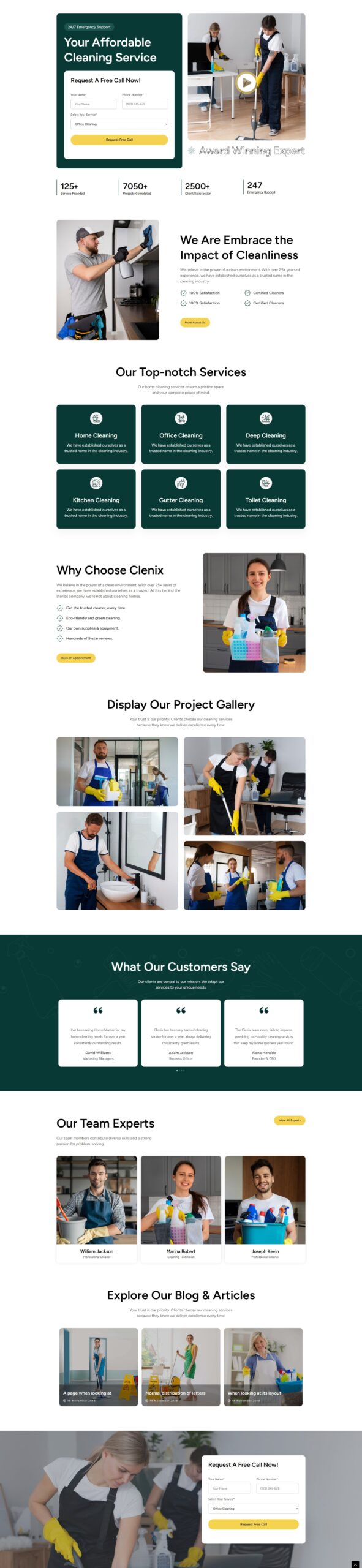 Clenix Cleaning Service Template