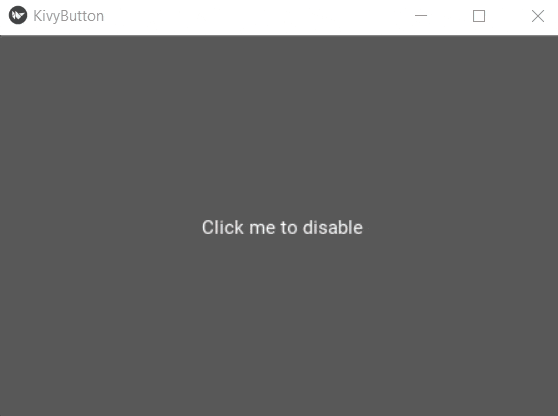 Disable Kivy button