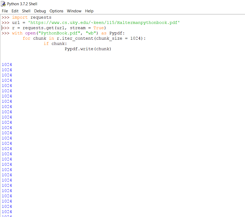 Download large file in chunks