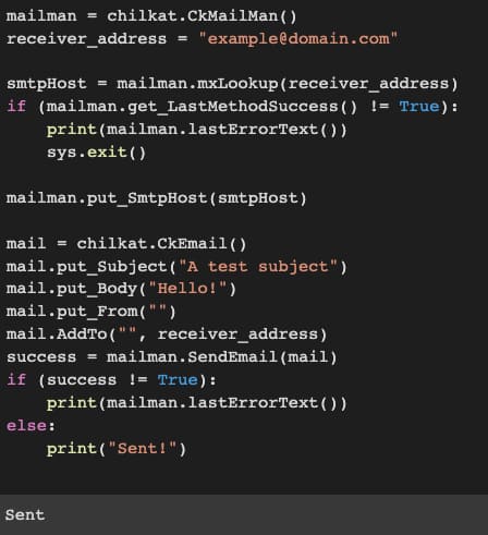 Python email server without SMTP