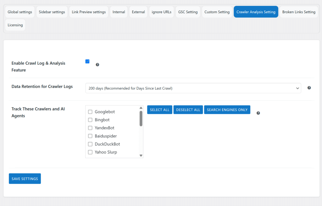 Web Crawler & Bot Reference Guide Linkilo-—-WordPress-05-24-2025_09_36_AM
