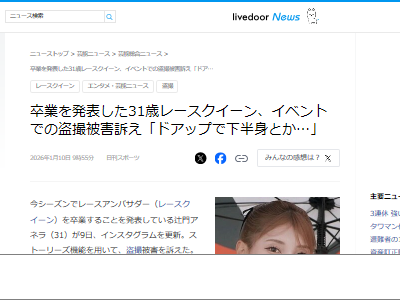 レースクイーン 辻門アネラ 盗撮 禁止に関連した画像-02
