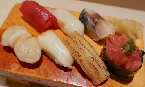 仙台駅の行列店「仙令鮨」でにぎり7貫&お椀のセット・蔵王+生ビール