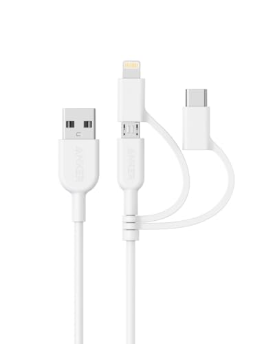 Anker PowerLine II 3-in-1 ケーブル (ライトニング/USB-C/Micro USB端子) MFi認証 iPhone / Android 各種対応 (0.9m ホワイト) Anker PowerLine II 3-in-1 ケーブル (ライトニング/USB-C/Micro USB端子) MFi認証 iPhone / Android 各種対応 (0.9m ホワイト)