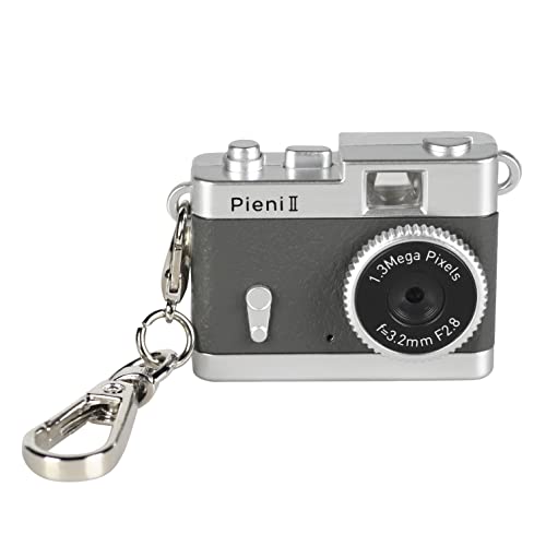 【Amazon.co.jp限定】ケンコー(Kenko) デジタルトイカメラ Pieni II グレー キーホルダーセット 131万画素 写真・動画撮機能 microSDカードスロット 144312