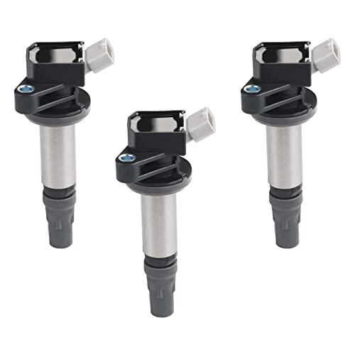 ADPOW イグニッションコイル ダイハツ 車用 4ピン 19500-B2050 19500-B2051 エンジンパーツ 耐久性 修理 互換 3本セット ADPOW イグニッションコイル ダイハツ 車用 4ピン 19500-B2050 19500-B2051 エンジンパーツ 耐久性 修理 互換 3本セット