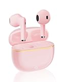 【2025年アップグレード版】AOKIMI ワイヤレスイヤホン bluetooth イヤホン V12 小型軽量 ブルートゥースHi-Fi 最大36時間再生 ぶるーとぅーす コードレスイヤホン ENCノイズキャンセリング 自動ペアリング Type-C充電 マイク付き 防水 タッチ式音量調整 スポーツ/通勤/通学/WEB会議(ピンク) 製品画像:5位