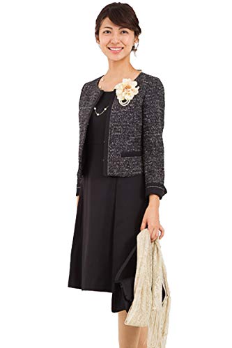 タックワンピース付きノーカラー2ジャケットアンサンブルM291001ST (11) 13号 タックワンピース付きノーカラー2ジャケットアンサンブルM291001ST (11) 13号