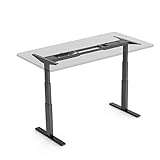 FLEXISPOT スタンディングデスク 電動式 昇降デスク 高さ調節デスク 人間工学 メモリー機能付き オフィスワークテーブル パソコンデスク ゲーミングデスク 学習机 勉強机 ブラック E3(天板別売り)