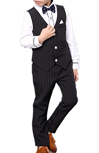 CherryRed(チェリーレッド) (チェリーレッド)CherryRed男の子フォーマルシャツベストパンツベルト5ピースはブラックに設定ネクタイ90 サイズ7#(90センチメートル) ブラック CherryRed(チェリーレッド) (チェリーレッド)CherryRed男の子フォーマルシャツベストパンツベルト5ピースはブラックに設定ネクタイ90 サイズ7#(90センチメートル) ブラック