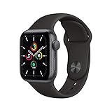 Apple Watch SE(GPSモデル)- 40mmスペースグレイアルミニウムケースとブラックスポーツバンド