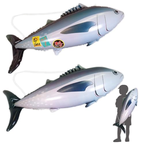 BIG!とれたてエアーマグロ 空気ビニール 全長約87cm 吊り下げひも付き 2種2個セット 【マグロ】 BIG!とれたてエアーマグロ 空気ビニール 全長約87cm 吊り下げひも付き 2種2個セット 【マグロ】
