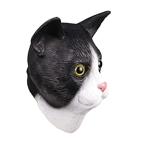 ハロウィンマスク、かわいい猫マスクパーティーノベルティアニマルヘッドラバーラテックスマスクおかしいドレスアップウエディングマスク ハロウィンマスク、かわいい猫マスクパーティーノベルティアニマルヘッドラバーラテックスマスクおかしいドレスアップウエディングマスク