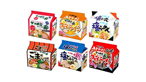 【Amazon.co.jp限定】 サンヨー サッポロ一番 袋ラーメン 全6種食べ比べセット 5食×6個 (塩5食×1個、味噌5食×1個、醤油5食×1個、ごま味5食×1個、塩とんこつ5食×1個、みそ旨辛5食×1個) 【セット買い】 【Amazon.co.jp限定】 サンヨー サッポロ一番 袋ラーメン 全6種食べ比べセット 5食×6個 (塩5食×1個、味噌5食×1個、醤油5食×1個、ごま味5食×1個、塩とんこつ5食×1個、みそ旨辛5食×1個) 【セット買い】