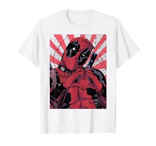 マーベル デッドプール クローズドハンド ハート グラフィック Tシャツ Tシャツ マーベル デッドプール クローズドハンド ハート グラフィック Tシャツ Tシャツ